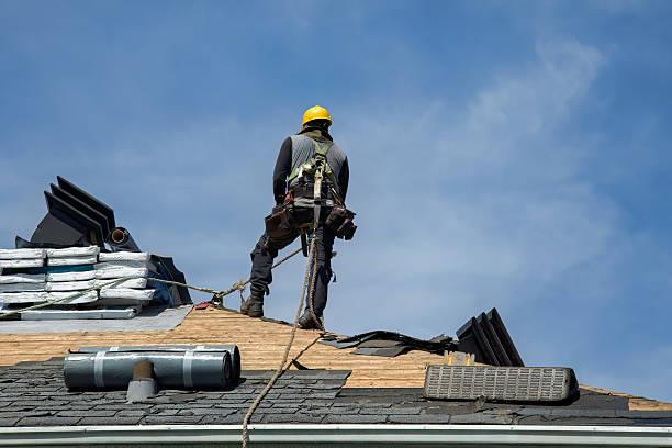 Professional Gutter Installation technician working in East Bend, NC